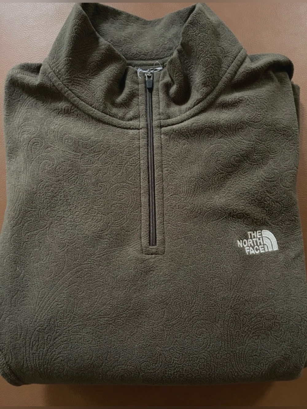 The North Face Olive Green Women's Half-Zip Fleece Pullover